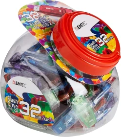 Emtec C410 Color Mix 32GB, USB-A, USB 2.0, 80er-Pack