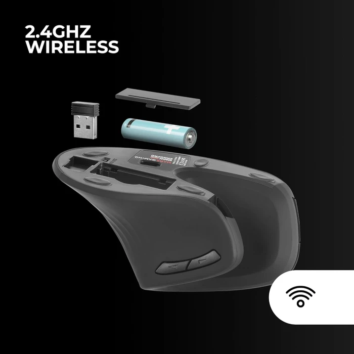 Mars Gaming MMW-ERGOPRO Ergonomic Vertical Wireless Mouse, schwarz, USB