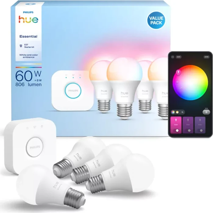 Philips Hue Essential E27 8W Starter-Kit