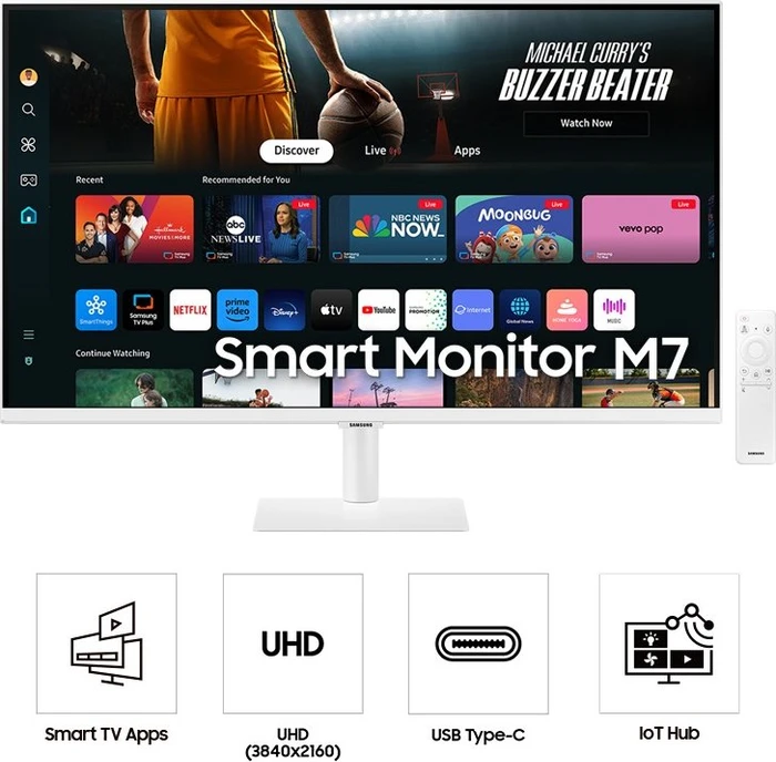 Samsung Smart Monitor M7 M70D (2024), weiß, 32"
