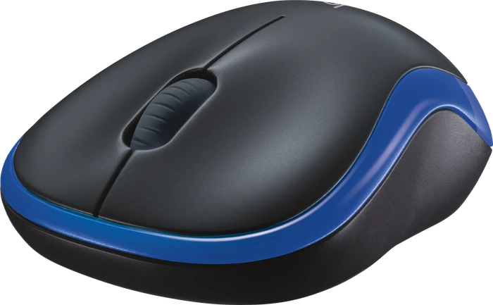 Logitech M185 Wireless Mouse schwarz/blau, USB