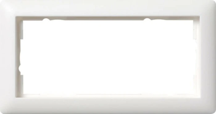Gira Standard 55 Abdeckrahmen 2fach ohne Mittelsteg, reinweiß seidenmatt