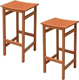 Garden Pleasure Palmdale Barhocker braun, 2 Stück
