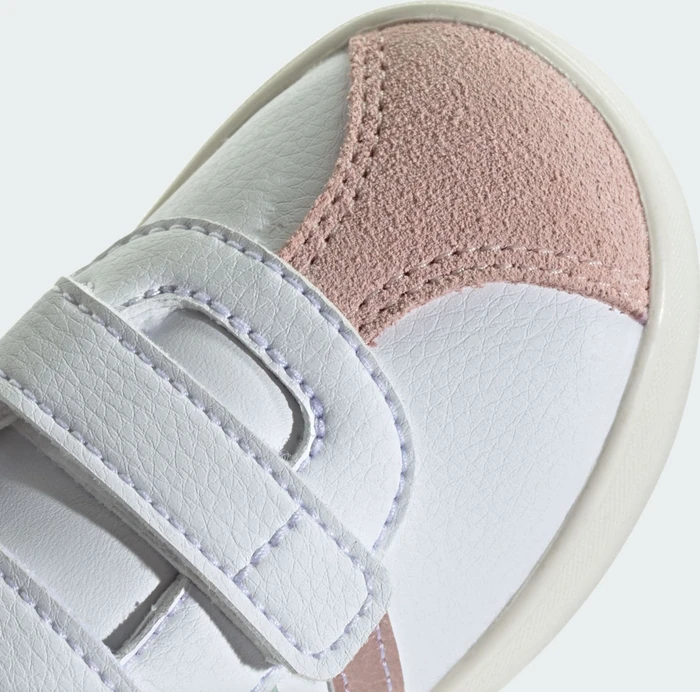 adidas VL Court 3.0 cloud white/linen green metallic/sandy pink metallic (Junior)