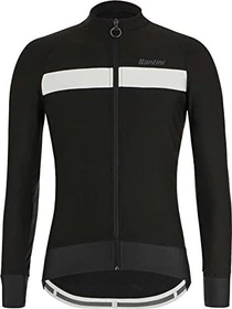 Santini Adapt Trikot langarm schwarz/weiß (Herren)