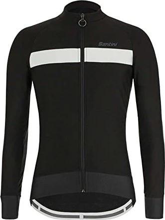 Santini Adapt Trikot langarm schwarz/weiß (Herren)