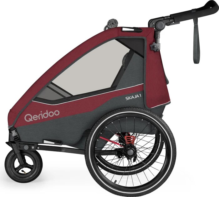 Qeridoo Skaja 1 Fahrradanhänger cayenne red (Modell 2024)