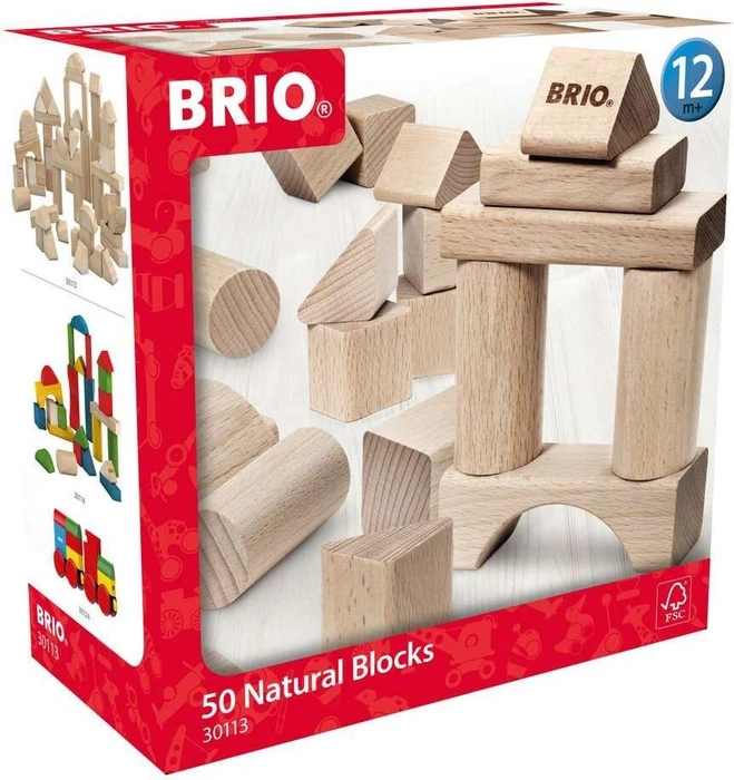 BRIO Holzbausteine natur, 50-tlg.