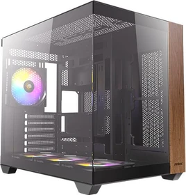 Antec CX800 Wood ARGB, schwarz/braun, Glasfenster