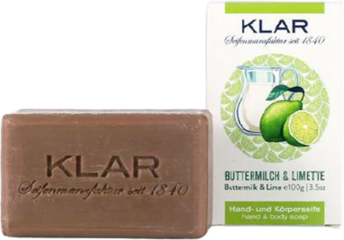 Klar Seifen Buttermilch & Limette Hand-/Körperseife, 100g