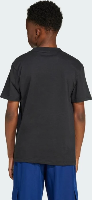 adidas Essentials T-Shirt kurzarm black/blue fusion/glow blue (Junior)