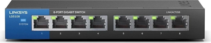 Linksys LGS100 Desktop Gigabit Switch, 8x RJ-45