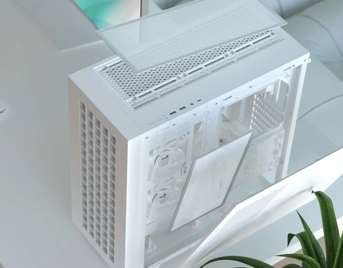 AeroCool D302A White, inkl. 4x Lüfter, Glasfenster
