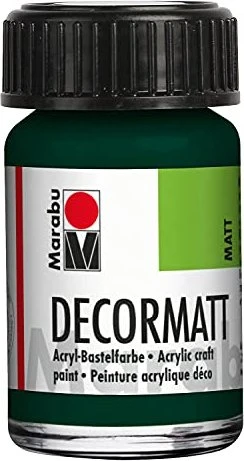 Marabu Decormatt Acryl Acrylfarbe, tannengrün, 15ml