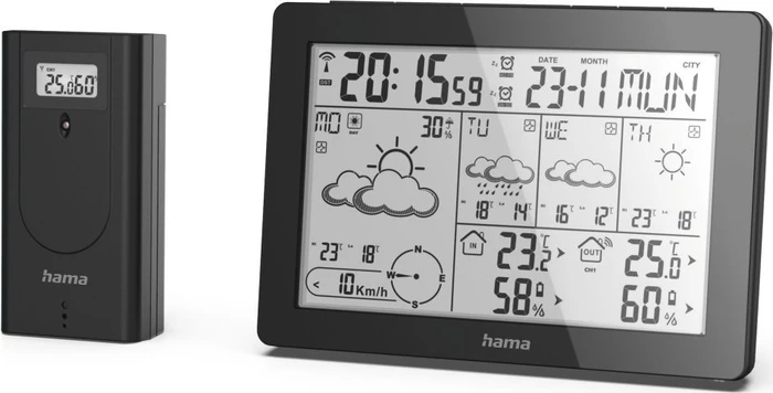 HAMA Wettervorhersage-Center "Meteotime", Schwarz