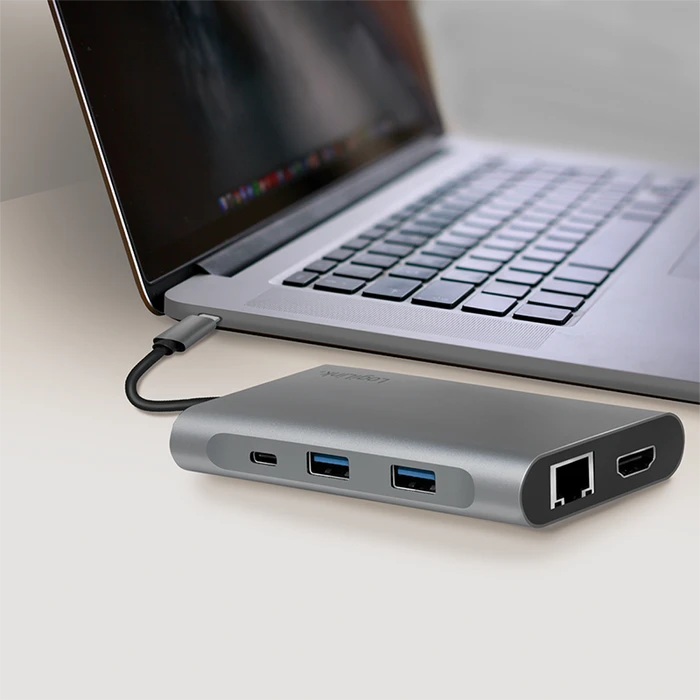 LogiLink USB 3.2 Gen 1 Dockingstation 8-Port, USB-C 3.0 [Stecker]