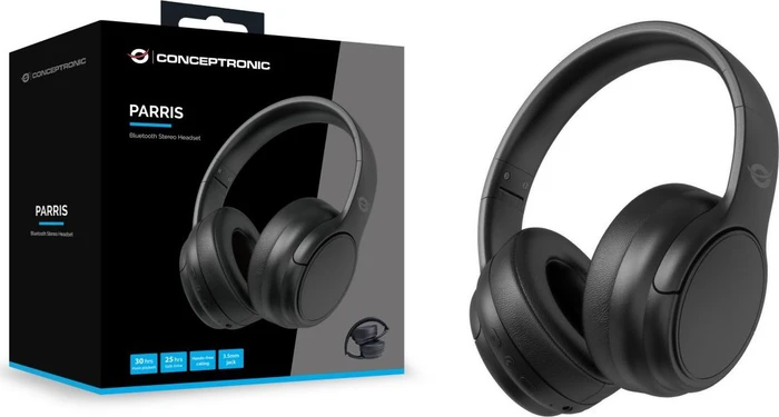 Conceptronic PARRIS03B Bluetooth-Stereo-Headset schwarz