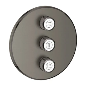 Grohe Grohtherm SmartControl Kontrollfeld mit 3 Ventilen hard graphite gebürstet