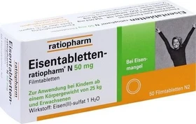 Eisentabletten-ratiopharm N 50mg Filmtabletten, 50 Stück