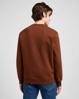 Lee Regular Patch Crew Sweatshirt luxe brown