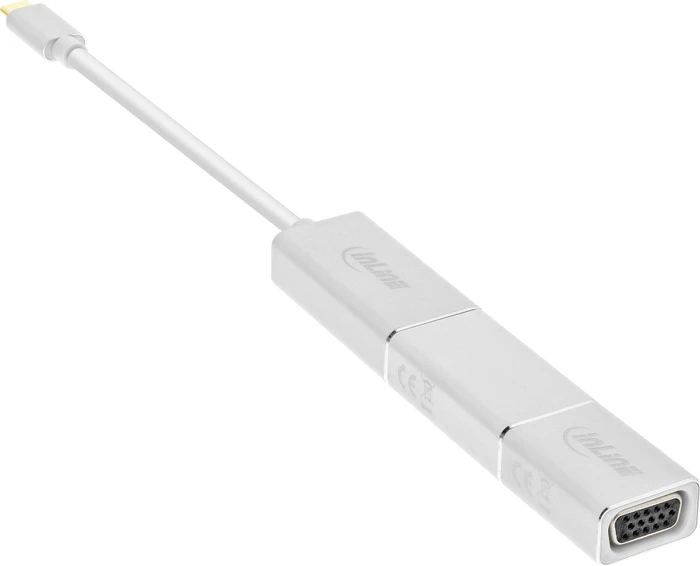 InLine USB Display Konverter Set 6-in-1 silber