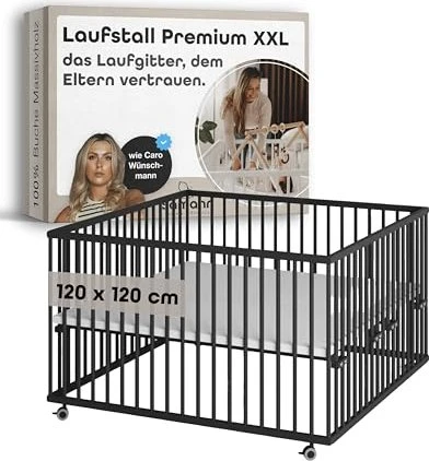 Sämann Laufgitter Premium Kollektion 121x121cm black edition