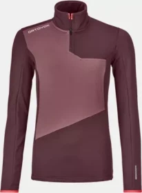 Ortovox Fleece Light Zip Neck Funktionsjacke winetasting (Damen)
