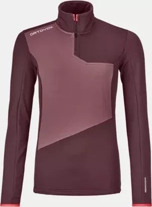 Ortovox Fleece Light Zip Neck Funktionsjacke winetasting (Damen)