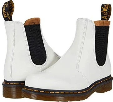 Dr. Martens 2976 Yellow Stitch Smooth Leather Boots