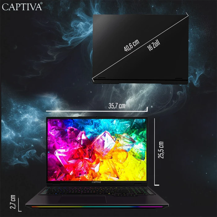 Captiva Ultimate Gaming R92-194, Ryzen 9 9955HX, 16GB RAM, 1TB SSD, GeForce RTX 5090, DE
