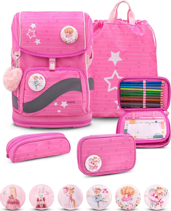 Belmil Premium Smarty Plus Candy Schultaschen-Set, 5-tlg.