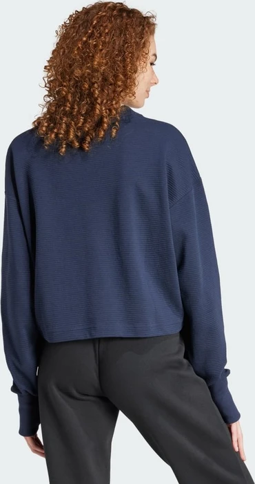 adidas ALL SZN Ribbed V-Neck Sweatshirt legend ink (Damen)