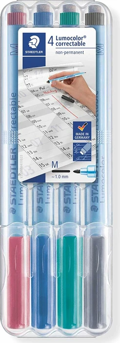 Staedtler Lumocolor 305 M correctable sortiert, 4er-Set