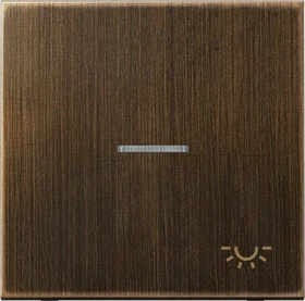 Jung Serie LS Wippe mit Lichtleiter Symbol Licht 1fach, Messing antik