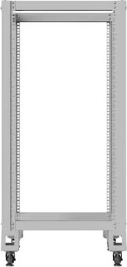 Lanberg Open Rack Series 19" Open Frame Rack 22HE, 4-Pfosten, mit Rollen, Flat Pack, tiefenverstellbar, 550-790mm, RAL 7035, 1000mm tief