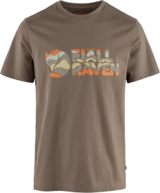 Fjällräven Multicolor Logo Funktionsshirt kurzarm suede brown (Herren)