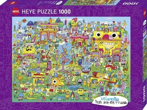 Heye Puzzle Pens are my Friends Doodle Village