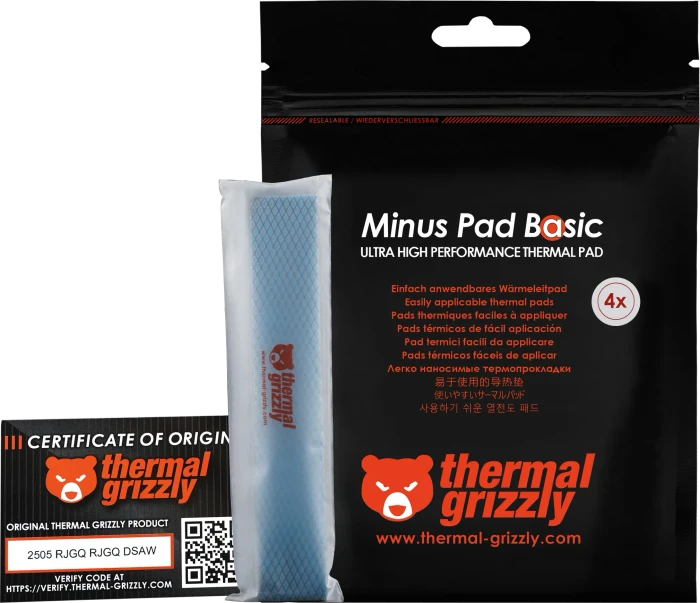 Thermal Grizzly Minus Pad Basic, 120x20x0.5mm, 4 Stück