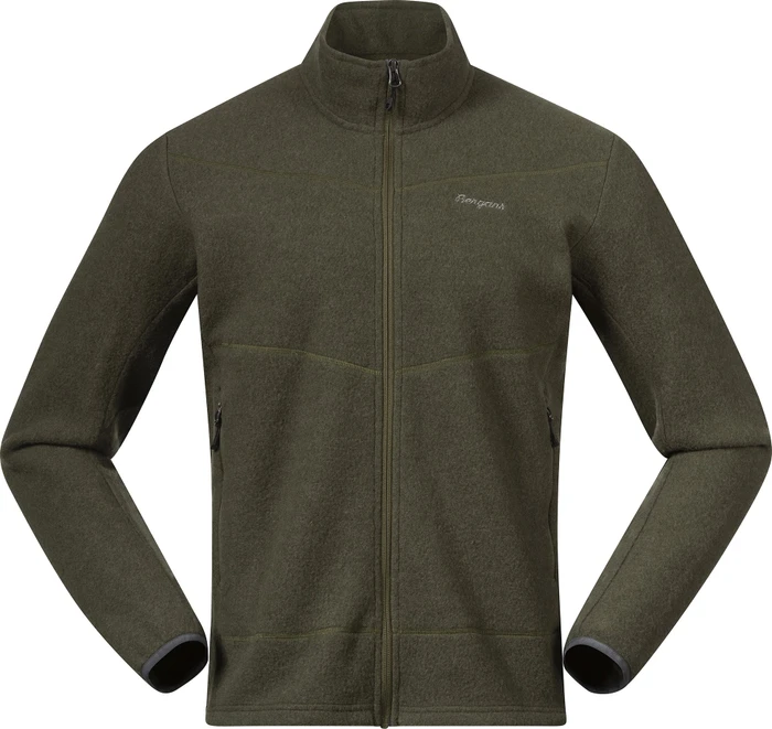 Bergans Rabot Merino Fleece Midlayer Funktionsjacke dark olive green (Herren)