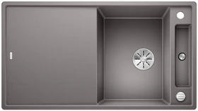 Blanco Axia III 5 S InFino Einbau Becken reversibel mit Ablauffernbedienung alumetallic inkl. Glasschneidbrett