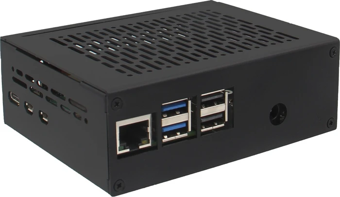 Geekworm Gehäuse für Raspberry Pi 5 X1011 Shield, schwarz