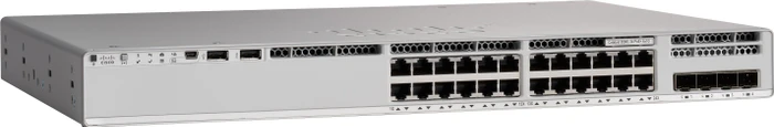 Cisco Catalyst 9200L Essentials Rackmount Gigabit Managed Switch, 24x RJ-45, 4x SFP, 370W PoE+