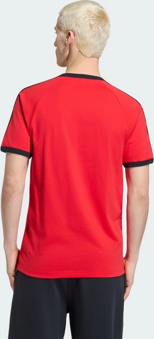 adidas 3-Streifen T-Shirt kurzarm vivid red/black (Herren)