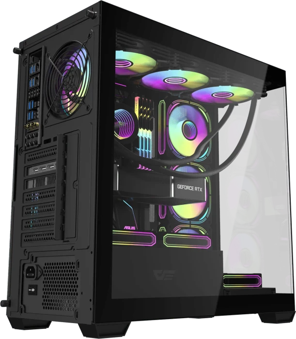 DarkFlash DS900W Black, Glasfenster
