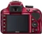 Nikon D3300 rot mit Objektiv AF-S DX 18-55mm 3.5-5.6 G II VR Vorschaubild