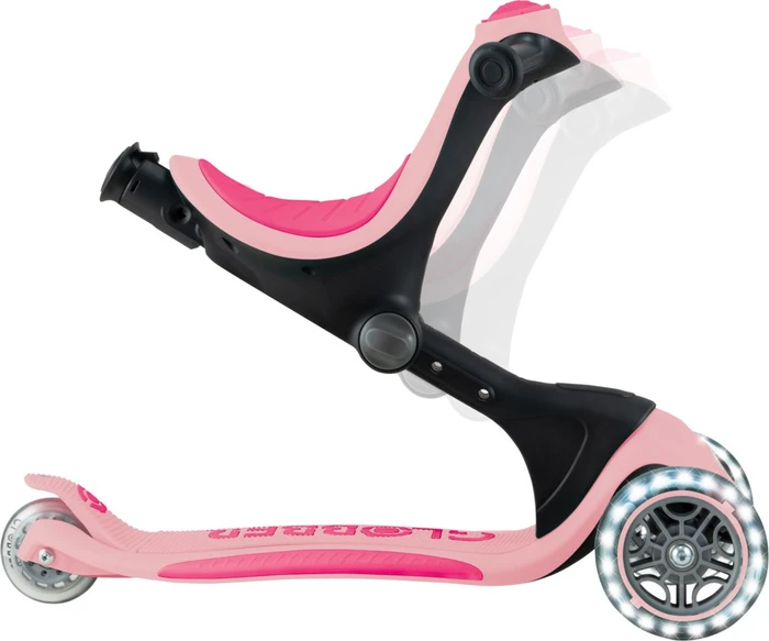 Globber Go Up Deluxe Lights Kickboard pastel pink