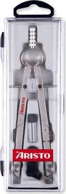 Aristo Studio Teilzirkel Metall, 2 Gelenke, Universaladapter, silber, Klarsichtetui