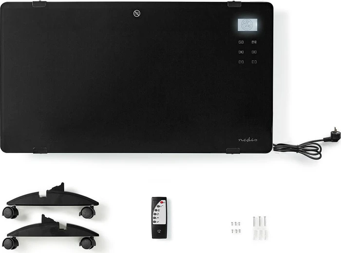 Nedis HTPL20FBK Glas Standkonvektor