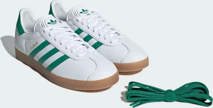 adidas Gazelle cloud white/bold green/gold metallic (Herren)