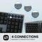 Perixx Periboard-835 Ergo Wireless, schwarz, LEDs RGB, Kailh Choc LOW PROFILE BROWN, USB/Bluetooth, US Vorschaubild